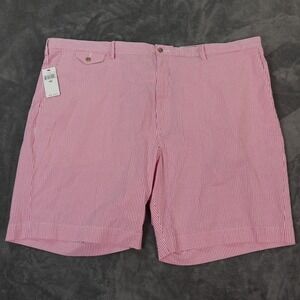Polo Ralph Lauren Shorts Mens 50B Pink‎ White Seersucker Stretch Classic Fit New